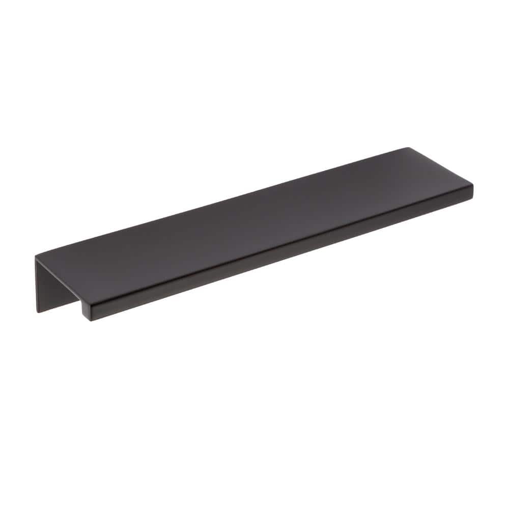 Ethan Matte Black Rectangular Finger Pull with Mounting Hardware