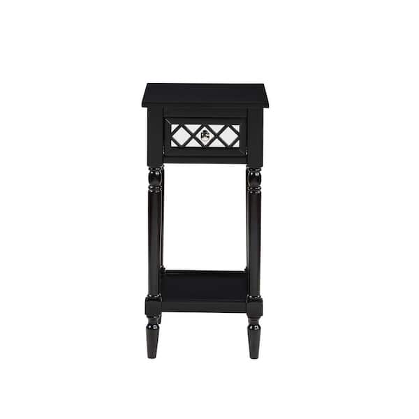 Convenience Concepts French Country Black Khloe Deluxe Accent Table