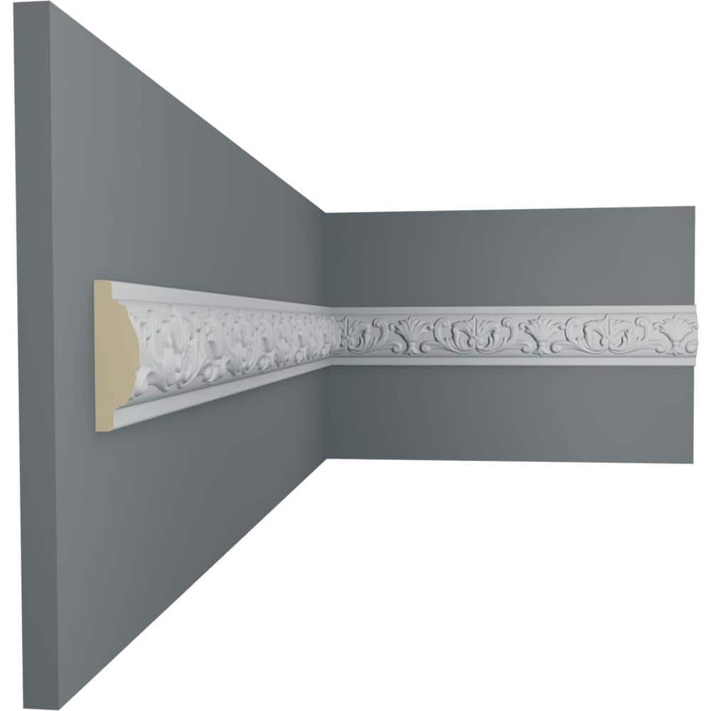 Gray Primed Polyurethane Geometric Panel Moulding Sample