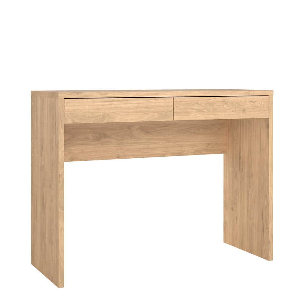 Jackson Hickory Wood Writing Desk with 2 Drawers