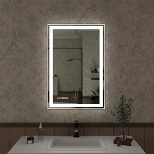 Swarm 24 in. W x 36 in. H Rectangular Frameless Radar LED Wall Bathroom Vanity Mirror