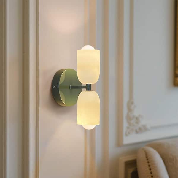 Mid Century Modern Flush Mounted Sconce - Vintage Vanity Lights Mirror