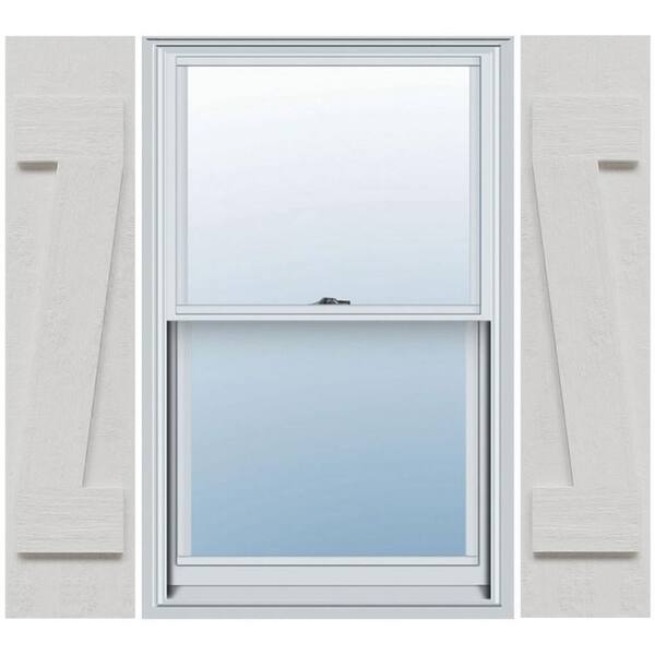 Ekena Millwork Timberthane 10.75 in. W x 39 in. H Joined (Two Board) Board and Batten Shutters