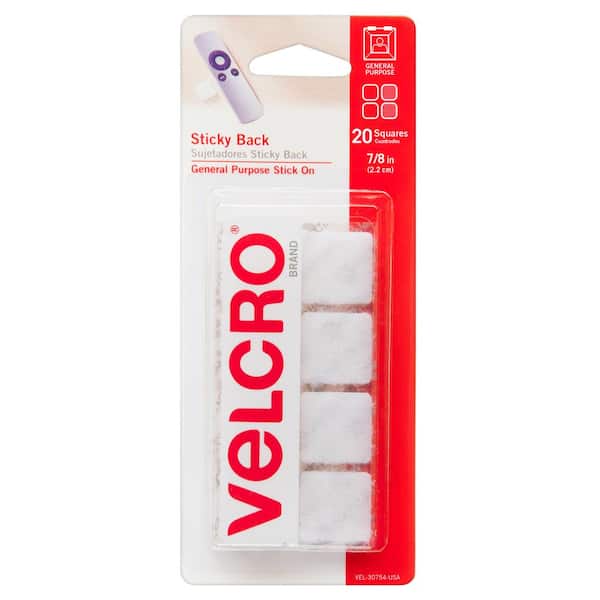 Velcro Brand Sticky Back 5/8in Circles White 20 ct
