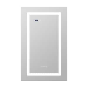 20 in. W x 32 in. H x 5 in. D Rectangular Frameless Recessed or Surface-Mount Bathroom Medicine Cabinet with Mirror