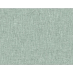 60.75 sq. ft. Tedlar Wintermint Tweed High Performance Vinyl Unpasted Wallpaper Roll