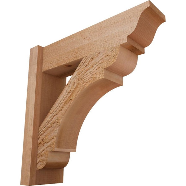 Ekena Millwork 6 in. x 20 in. x 20 in. Western Red Cedar Olympic Traditional Rough Sawn Outlooker