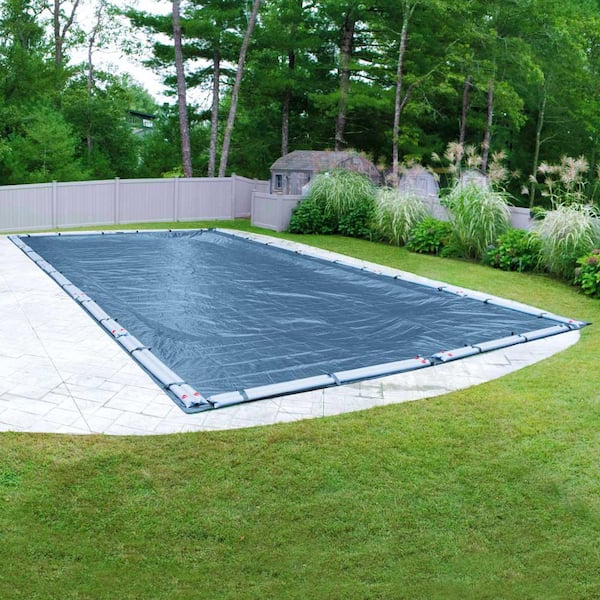 Pool Mate Heavy-Duty 16 ft. x 32 ft. Rectangular Imperial Blue Winter Pool Cover