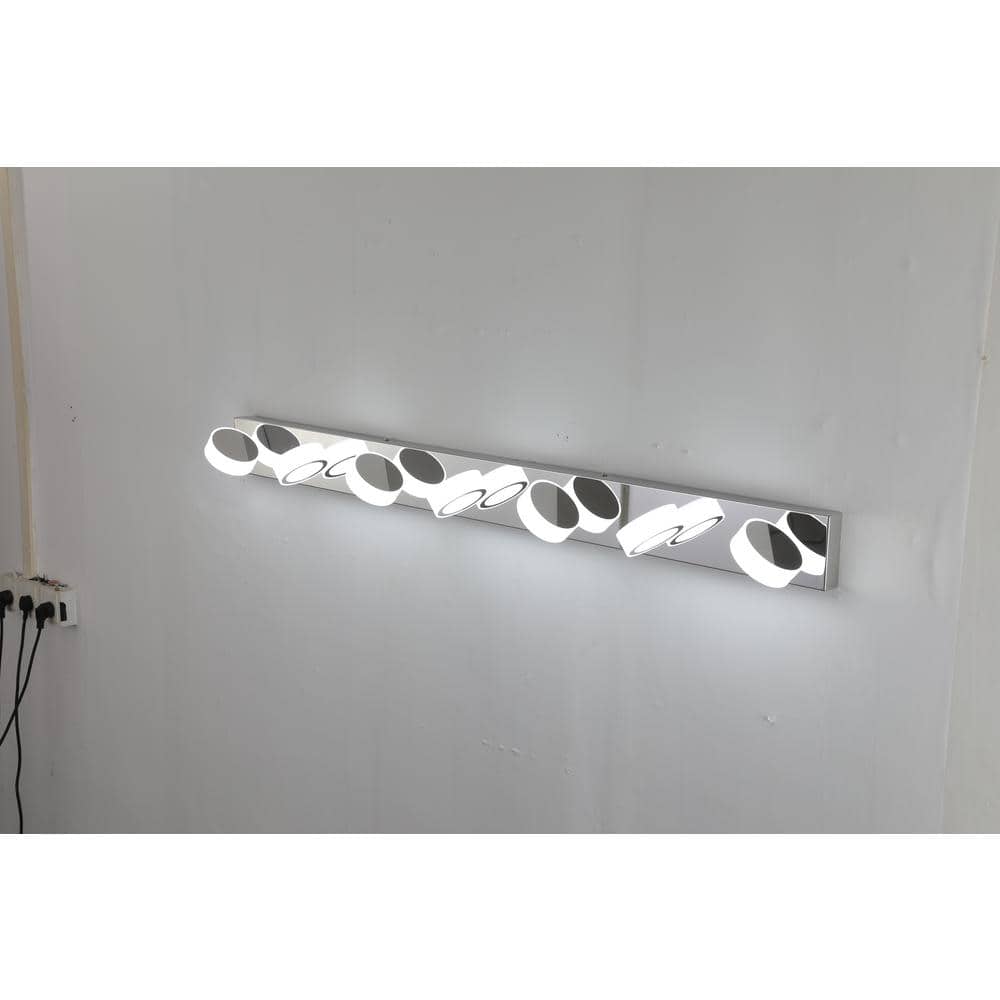 52.2 in. Chrome 7-Light Modern LED Vanity Light Bar Bath Wall Lighting Fixtures price history on PriceWatchPro