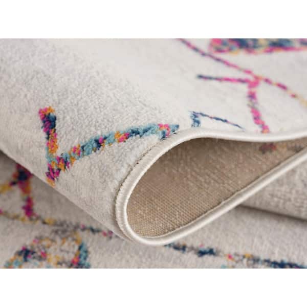 Savannah Cream (4 ft. x 6 ft.) - 3 ft. 9 in. x 5 ft. 6 in. Modern Abstract Area Rug