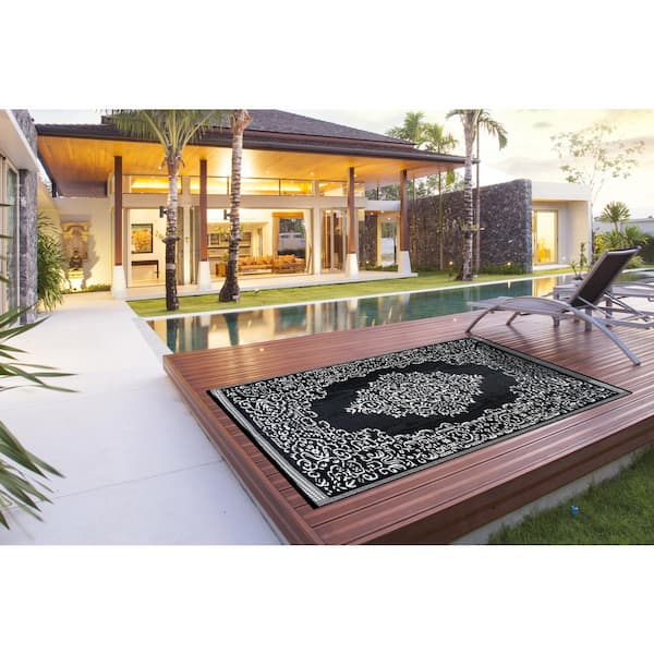 Outdoor Rugs for Patios Clearance 6' X 9' Reversible Easy Cleaning