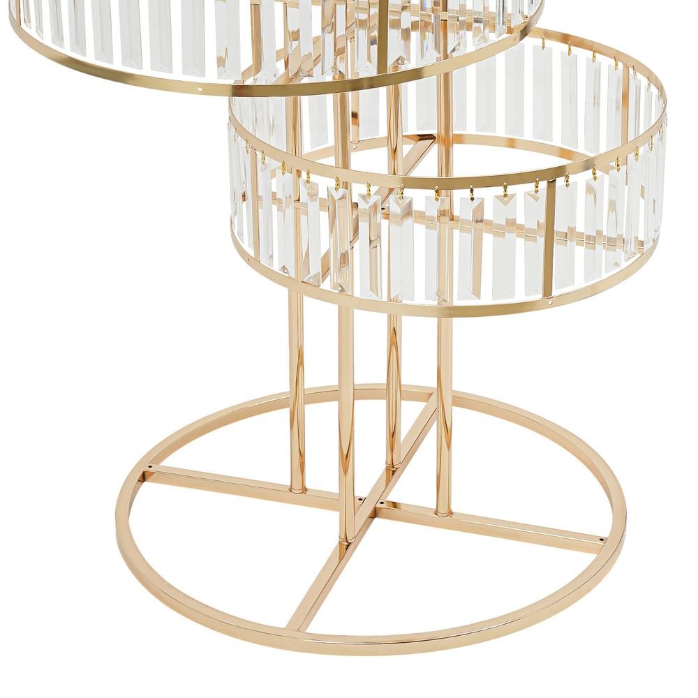 Gold Iron and Acrylic 5-Tier Decorative Wedding Stand Set