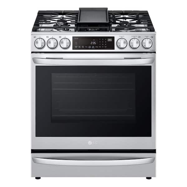 LG 6.3 cu. ft. Smart Slide-In Gas Range with ProBake Convection & Air Sous Vide in PrintProof Stainless Steel