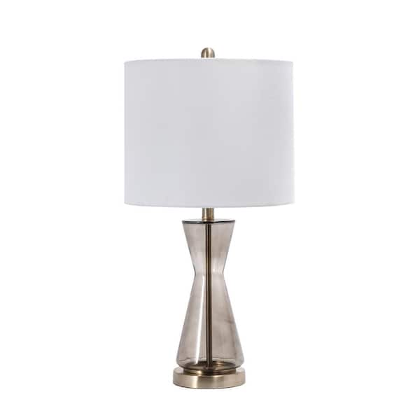 nuLOOM Barraw 27 in. Smoke Glass Contemporary Table Lamp with Shade