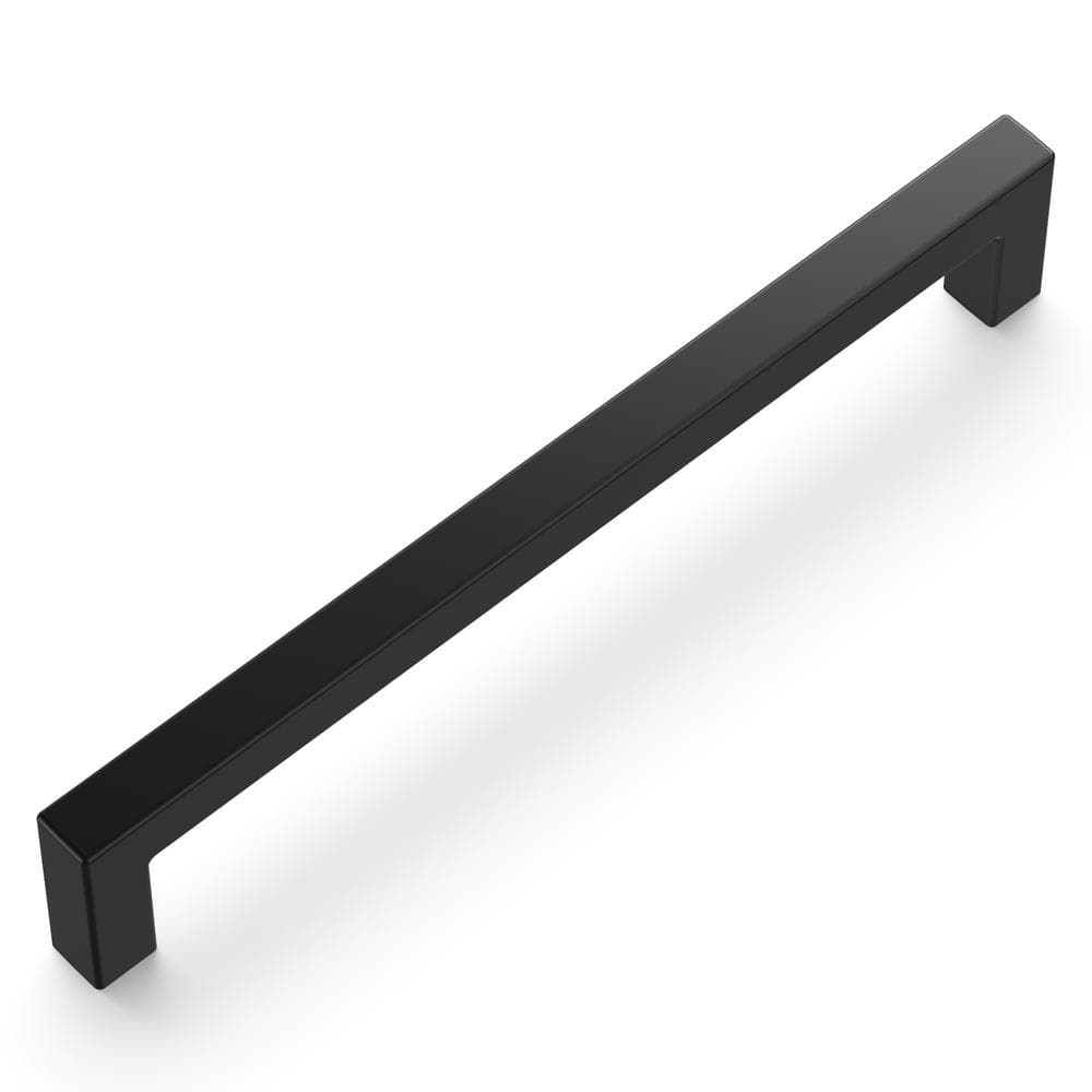 Matte Black Modern Kitchen Cabinet Handles with Mounting Hardware, 6-5/16"