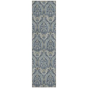 Chantille ACN572 Blue 2 ft. 3 in. x 7 ft. 6 in. Machine Washable Indoor/Outdoor Geometric Runner Rug