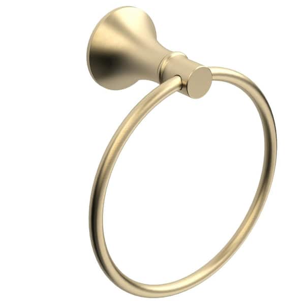 Sadira Wall Mounted Towel Ring in Brushed Gold
