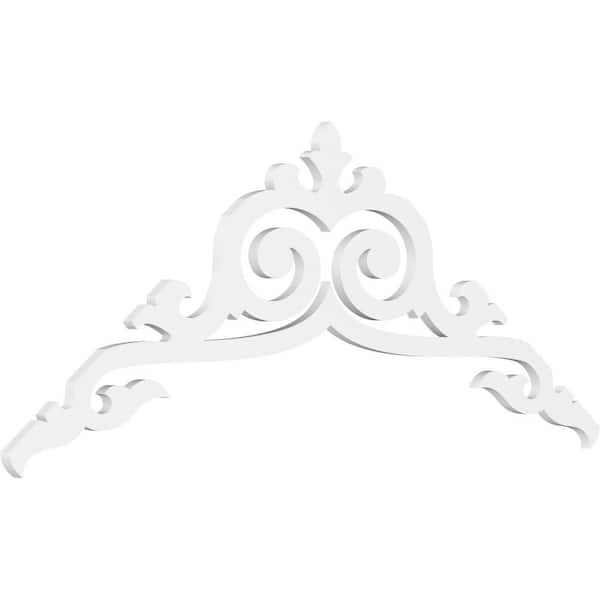 Ekena Millwork 1 in. x 72 in. x 27 in. (9/12) Pitch Baile Gable Pediment Architectural Grade PVC Moulding