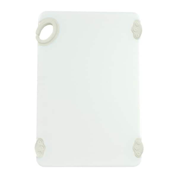 12 in. x 18 in. x 1/2 in., White Cutting Board with Hook