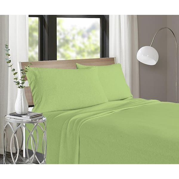 Unbranded Luxury 4-Piece set, Olive Color, Solid 70 Model/30 Cotton King Size, Jersey Knit Sheet Set