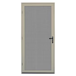 36 in. x 80 in. Almond Surface Mount Ultimate Security Screen Door with Meshtec Screen