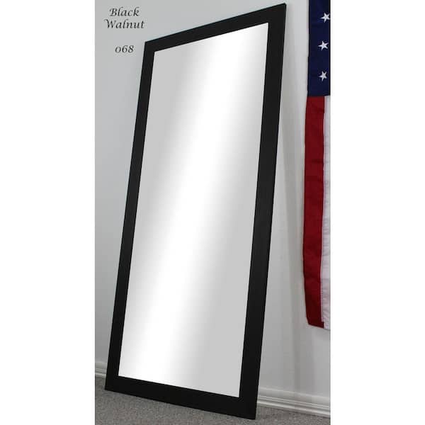 Unbranded Oversized Dark Walnut Brown Composite Rustic Mirror (66 in. H X 31 in. W)