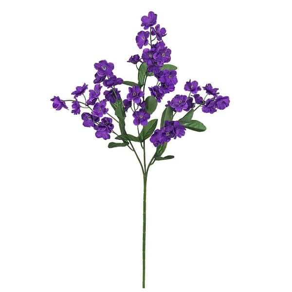 LIVING LUXURY 18 in. Purple Artificial Baby's Breath Gypsophila Flower Stem Spray (Set of 12)