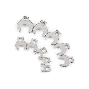 3/8 in. Drive 10-24 mm Crowfoot Wrench Set (10-Piece)
