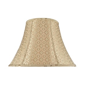 18 in. x 13 in. Gold and Geometric Design Bell Lamp Shade