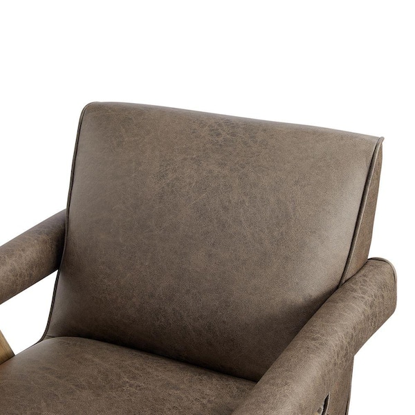 Quality Components Plus Navassa Espresso Faux Leather Arm Chair