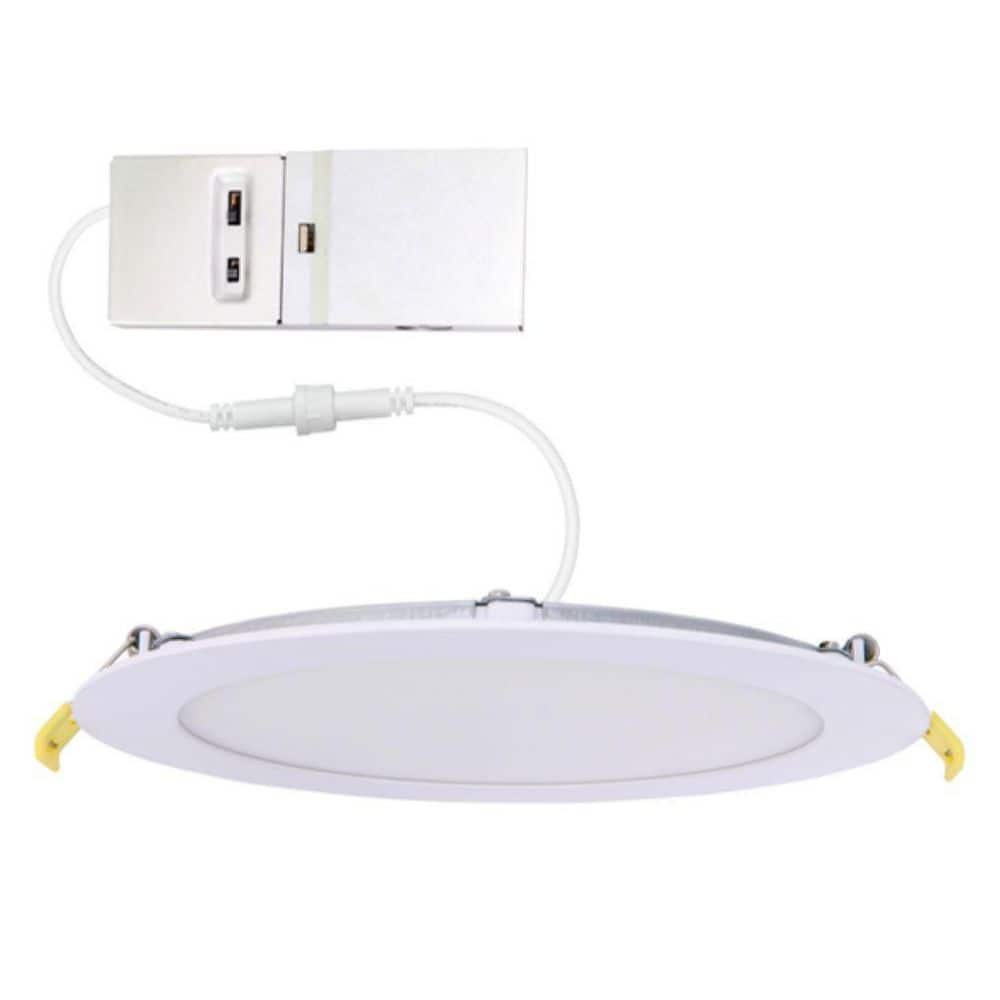 6 in. Adjustable CCT Aluminium Housing Non-IC Rated Dimmable Indoor Outdoor Integrated LED Recessed Light Trim (12-Pack) price history on PriceWatchPro