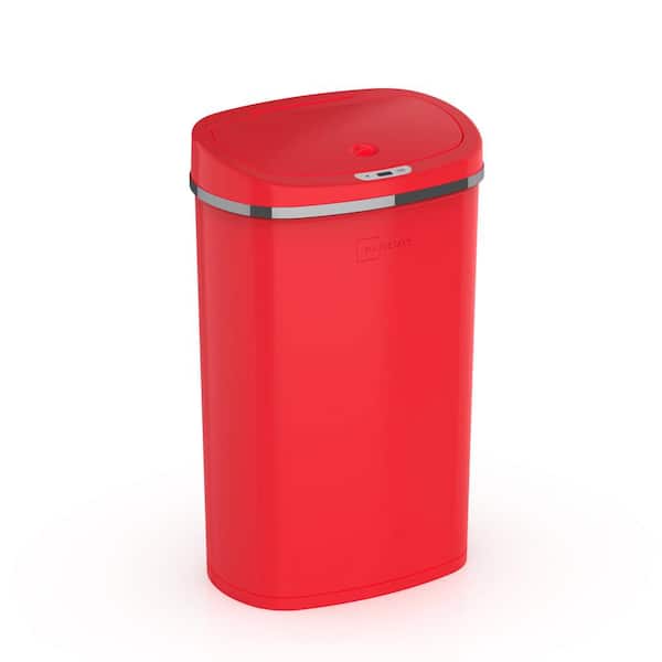 Unbranded 13.2 Gal./50 L Red Motion Sensor Kitchen Garbage Can