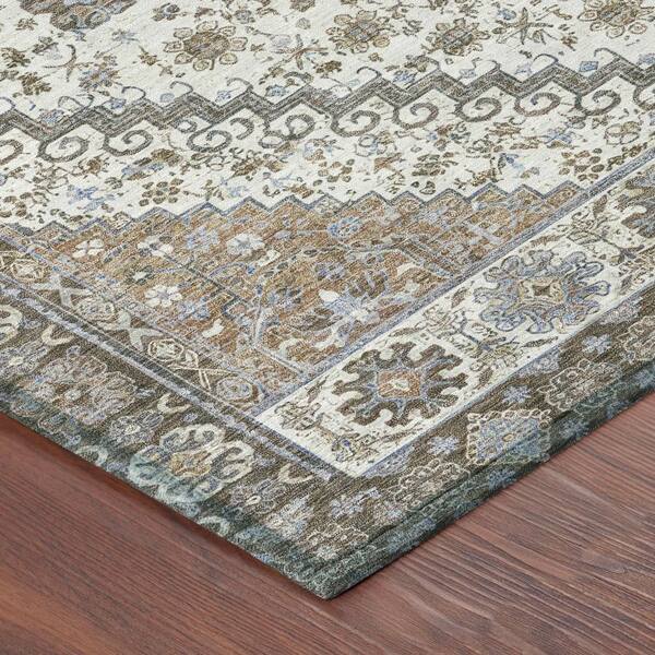 Chantille Machine Washable Indoor/Outdoor Abstract ACN2806 Pearl 5 ft. x 7 ft. 6 in. Area Rug