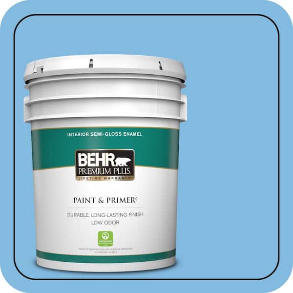 BEHR PREMIUM PLUS 5 gal. #560B-4 Enchanting Semi-Gloss Enamel Low Odor Interior Paint & Primer