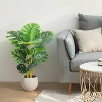 Floworld 4 ft Artificial Monstera Tree Plant in Pot, for Indoor and Outdoor Home Decor-Living Room, Office Flow-B110P1