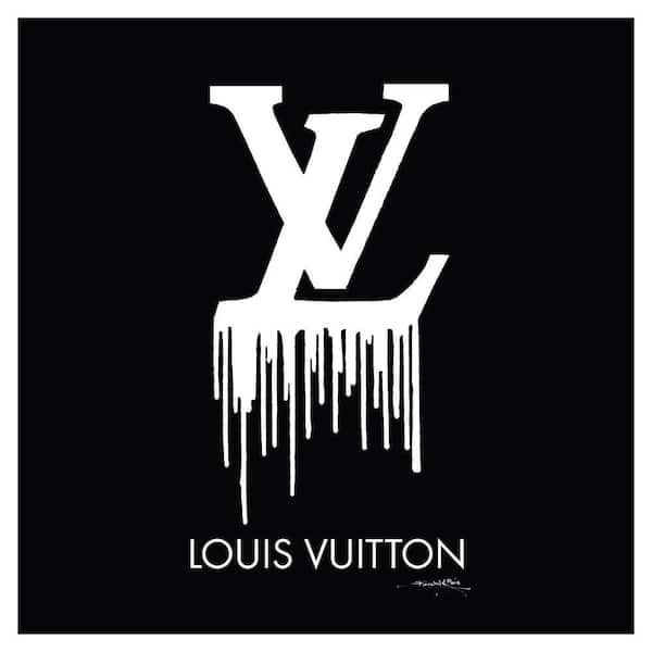 VENICE BEACH Collections Bold Dripping Fashion Brand Logo by Fairchild Paris 1-Piece Unframed Abstract Poster Art Print 30 in. x 30 in.