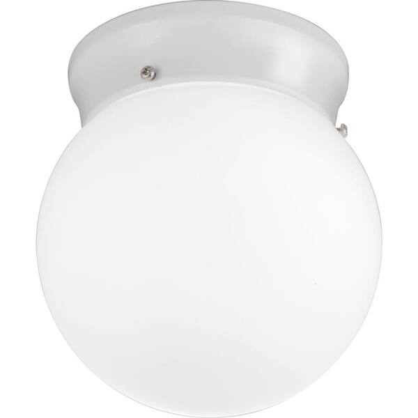 Lithonia Lighting 6 in. Brushed White LED Globe Flushmount