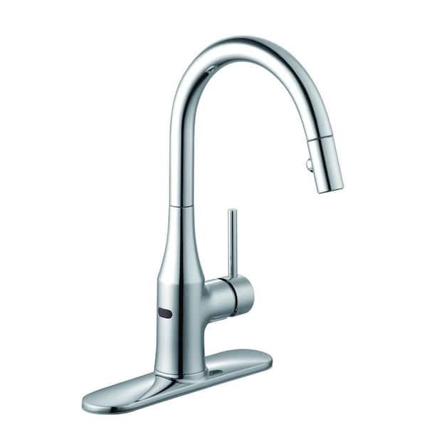 Schon Modern Single-Handle Pull-Down Sprayer Kitchen Faucet in Chrome