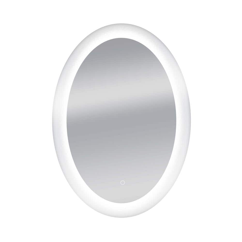 Royal 24 in. W x 34 in. H Frameless Oval LED Light Bathroom Vanity Mirror i