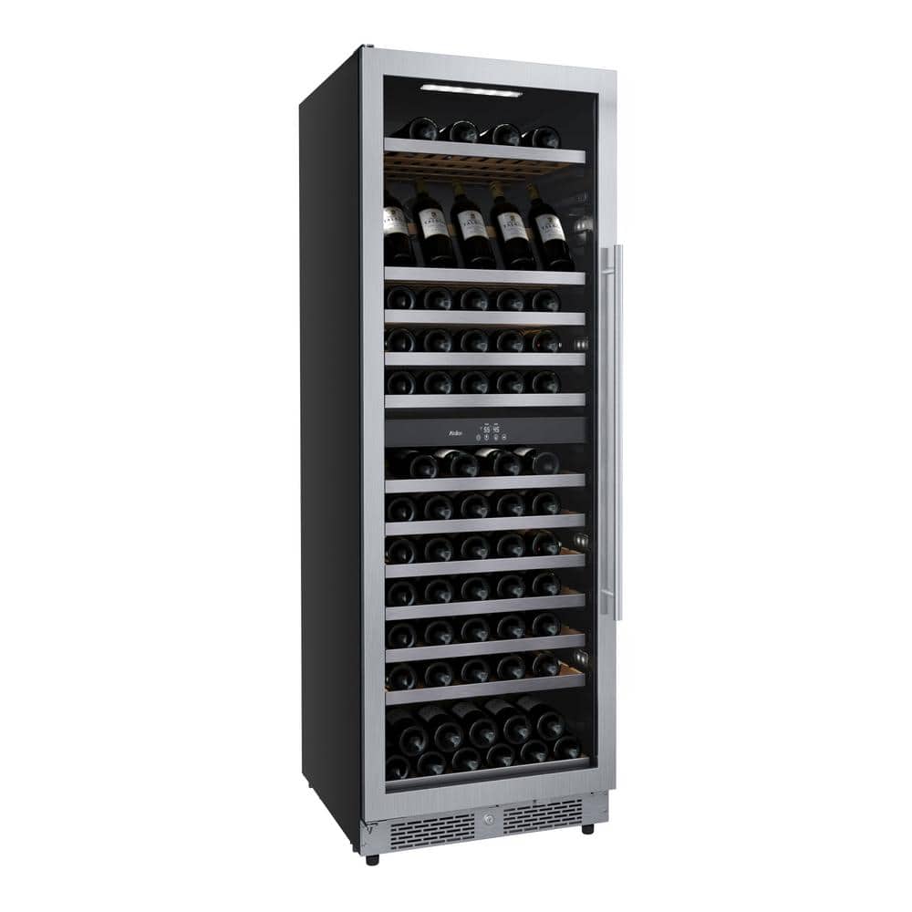 Avallon 24" Stainless Steel Dual Zone Wine Cooler with Wood Shelves