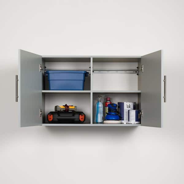 HangUps 36 in. W x 24 in. H x 16 in. D Upper Storage Cabinet in Light Gray