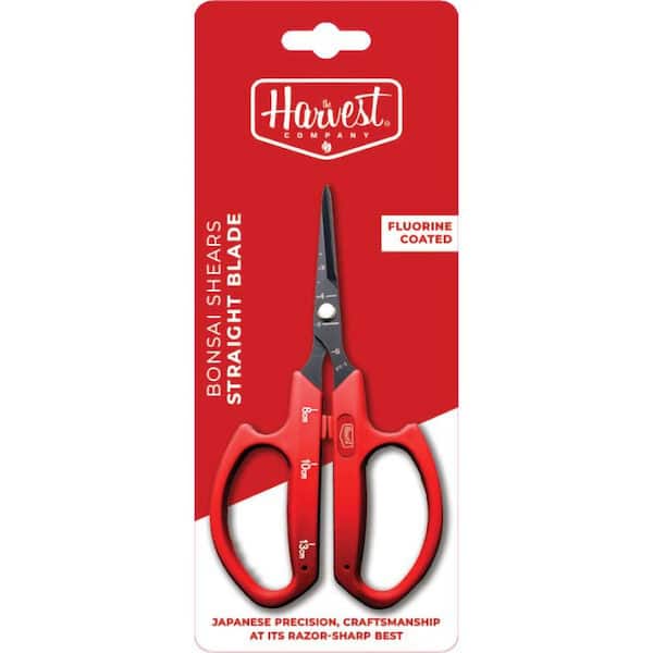 6.3 in. x 0.5 in. Fluorine-Coated Japanese Steel Straight Blade Bonsai Shear with Ergonomic Ambidextrous Handles(1-Pack)