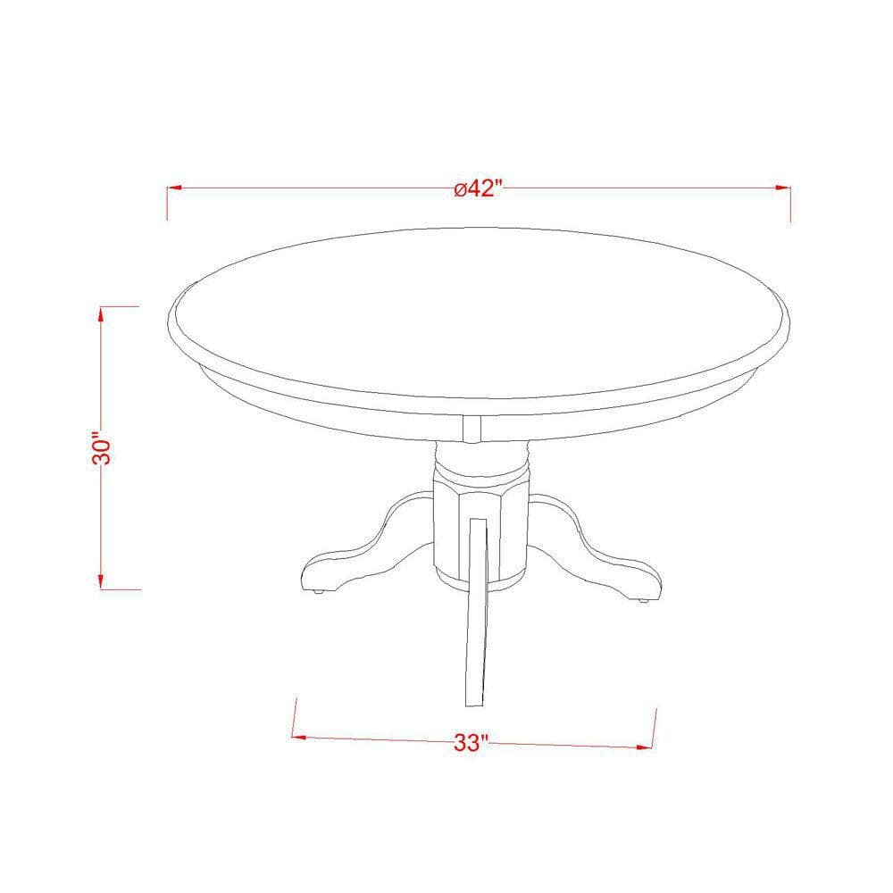 Sophisticated Black 5-Piece Round Dining Set with Linen Chairs