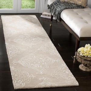 2'4" x 8' Hand Knotted Abstract Modern Wool Runner Area rug AOR8510 Beige 