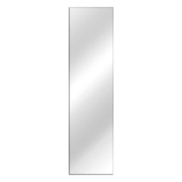 Glacier Bay 16 in. W x 60 in. H Frameless Rectangular Flush Mount;Beveled Edge Bathroom Vanity Mirror in Silver