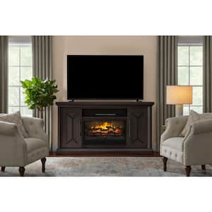 Madison 68 in. Freestanding Electric Fireplace TV Stand in Dark Chocolate