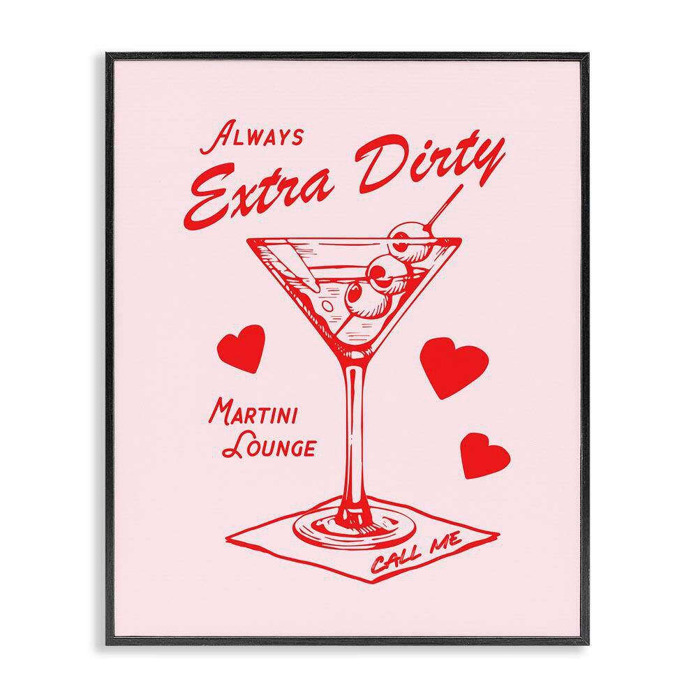 Always Extra Dirty Martini by House of Lulu Black Framed Food Giclee Art Print 30 in. x 24 in. price history on PriceWatchPro