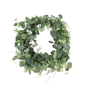 Potvin 22 in. Floral Eucalyptus Artificial Christmas Wreath