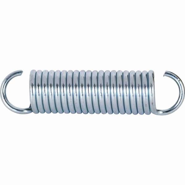 Extension Spring, Spring Steel Const, Nickel-Plated Finish, .105 GA x 3/4 in. x 3-1/8 in., Single Loop Open, (2-Pack)