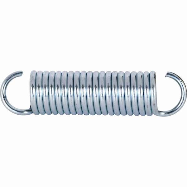 Prime-Line Extension Spring, Spring Steel Const, Nickel-Plated Finish, .105 GA x 3/4 in. x 3-1/8 in., Single Loop Open, (2-Pack)